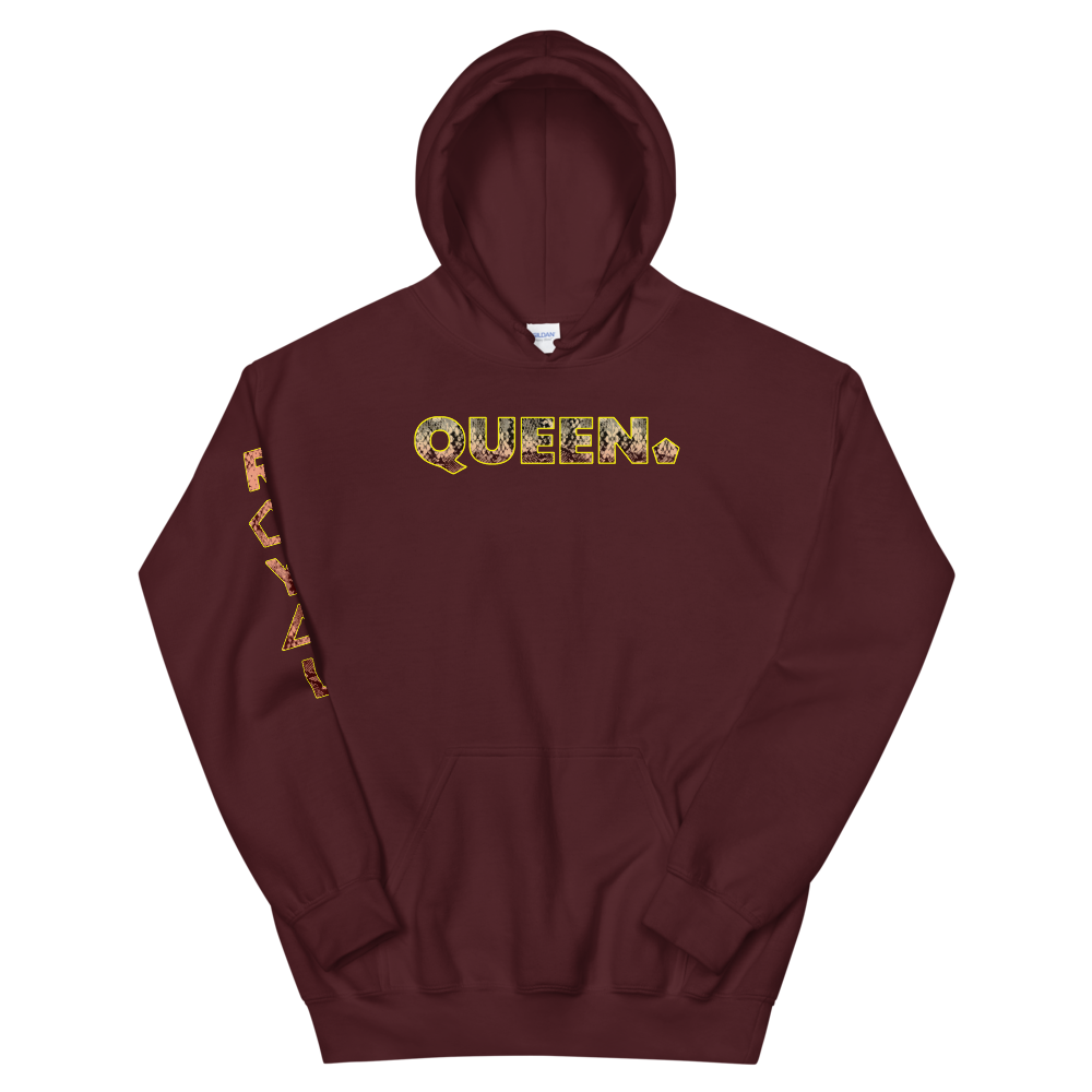 ROYAL. WEAR | HUMAN-IMAL QUEEN COBRA HOODIE TAN GRADIENT MAROON