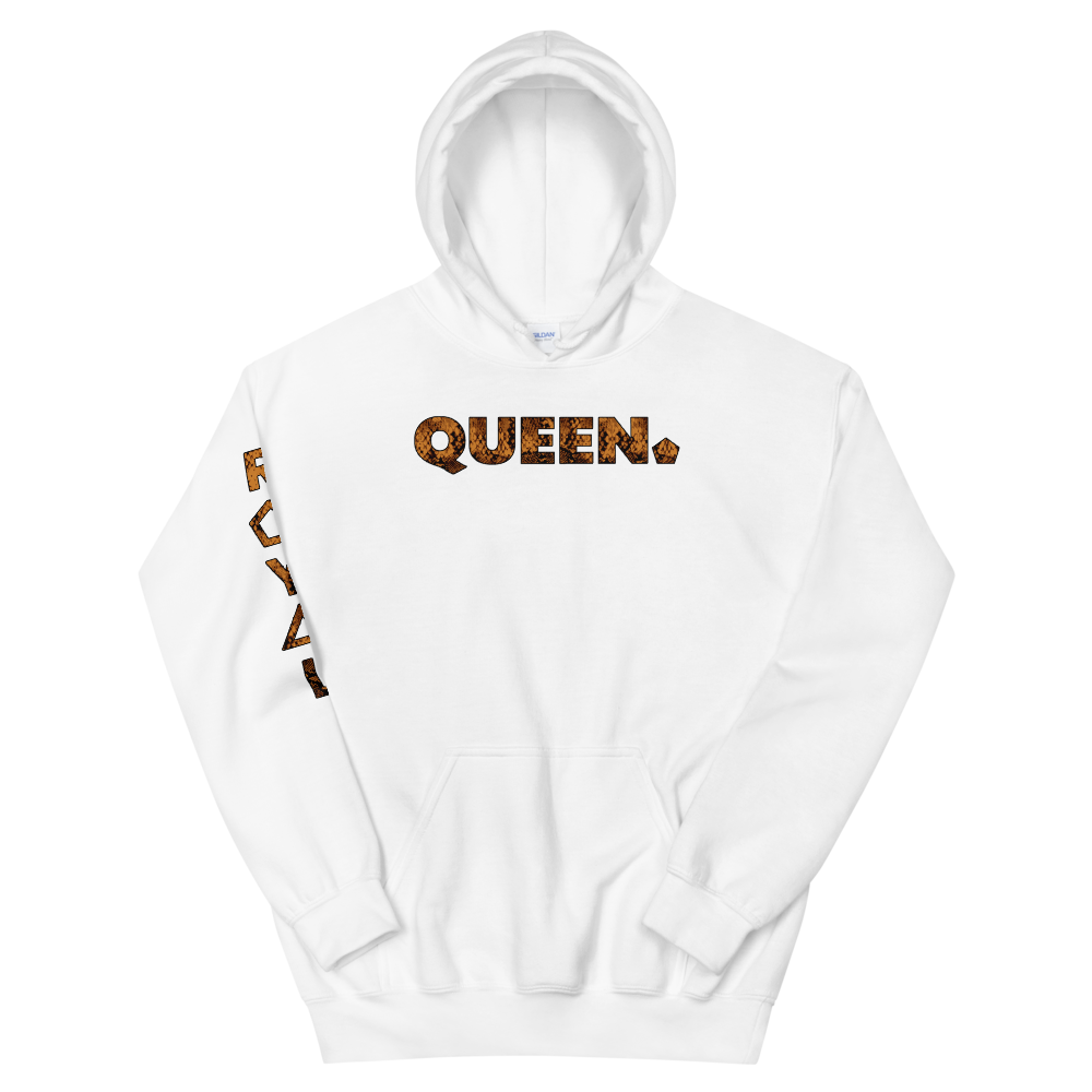 ROYAL. WEAR | HUMAN-IMAL QUEEN COBRA HOODIE SIENNA BROWN GRADIENT WH & SPORTS GREY VARIETY