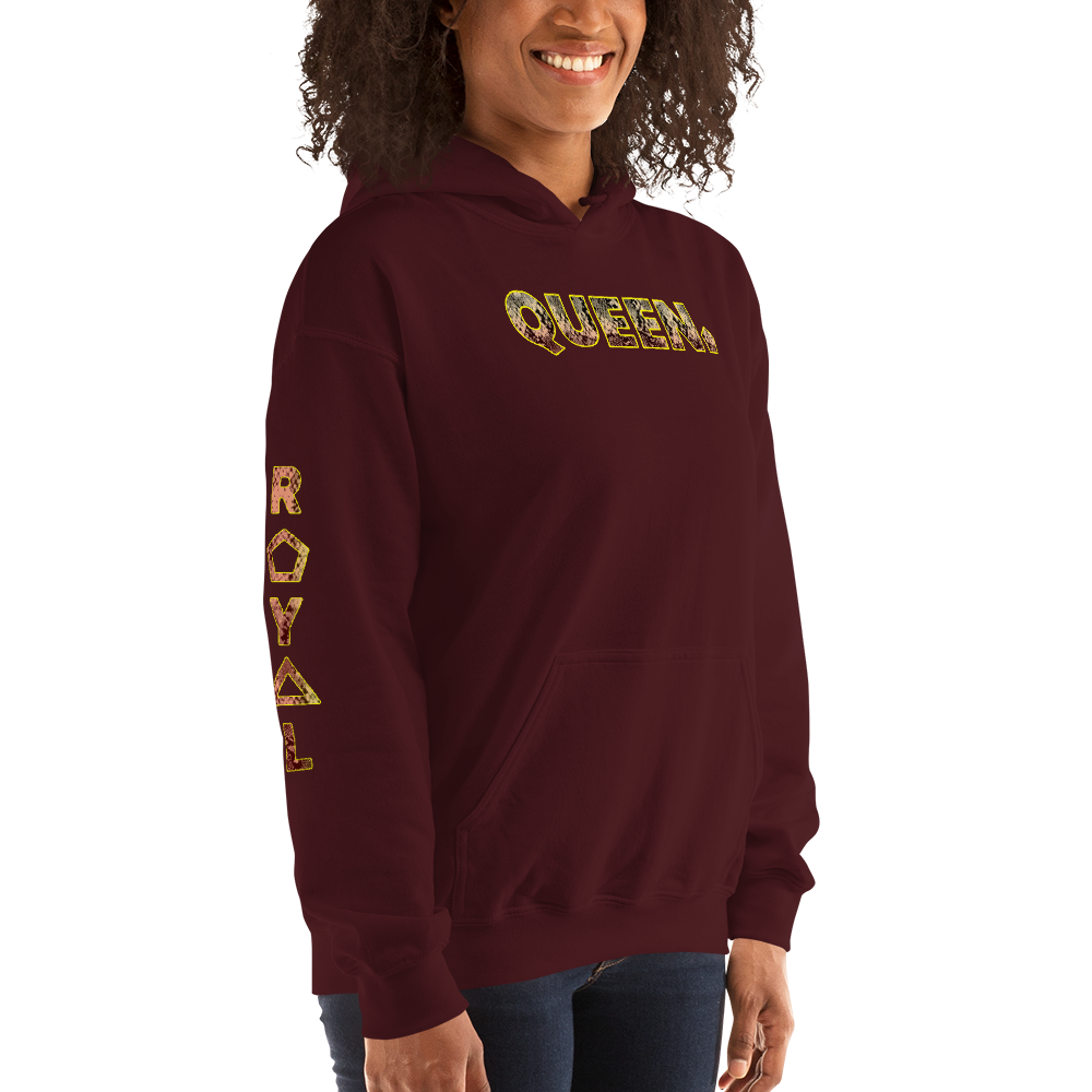 ROYAL. WEAR | HUMAN-IMAL QUEEN COBRA HOODIE TAN GRADIENT MAROON