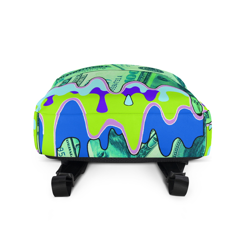 DRIP OR DYE | Cash Drip Dirty Money Made Clean Bag of Money Manifest Backpack Monsta Neon Green