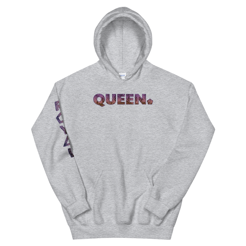ROYAL. WEAR | HUMAN-IMAL QUEEN COBRA HOODIE PURPLE GRADIENT WH & SPORTS GREY VARIETY