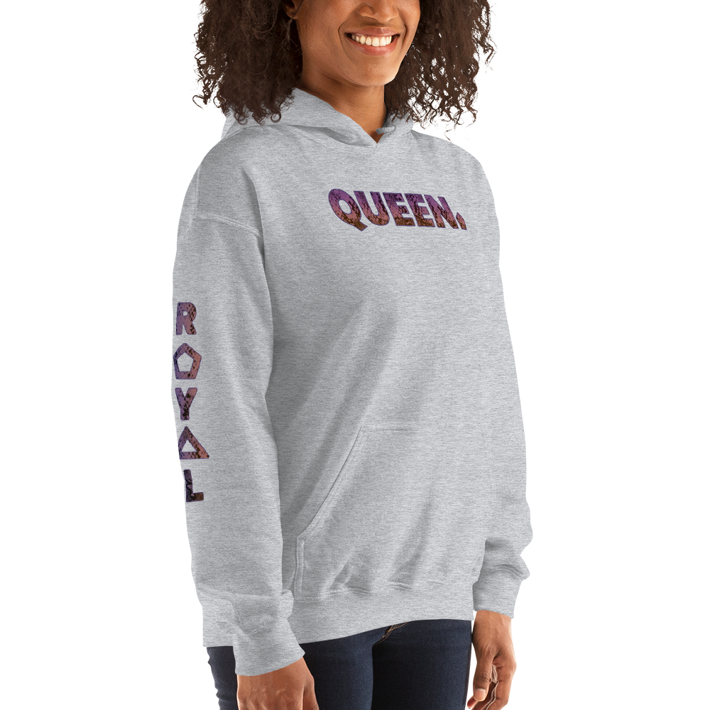 ROYAL. WEAR | HUMAN-IMAL QUEEN COBRA HOODIE PURPLE GRADIENT WH & SPORTS GREY VARIETY
