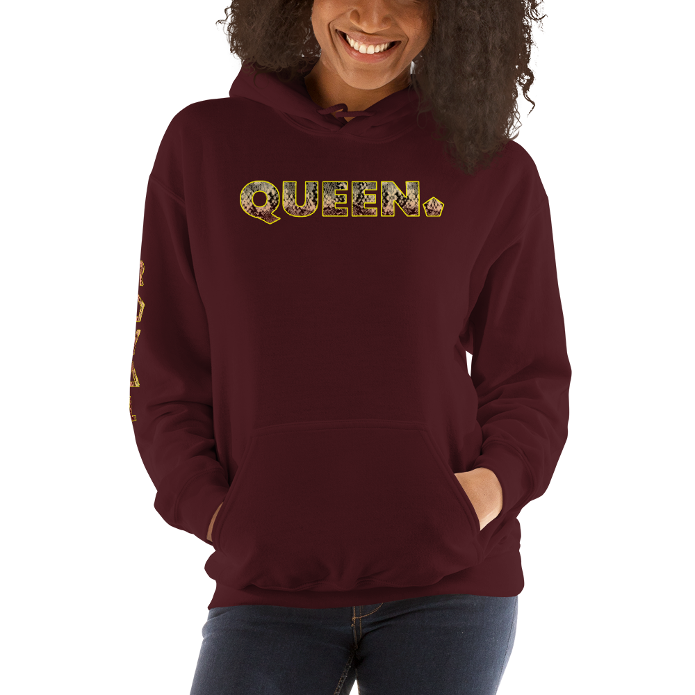 ROYAL. WEAR | HUMAN-IMAL QUEEN COBRA HOODIE TAN GRADIENT MAROON
