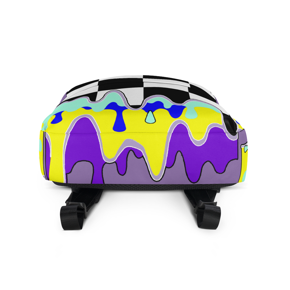 DRIP OR DYE | Checker Drip Backpack Purple Reign