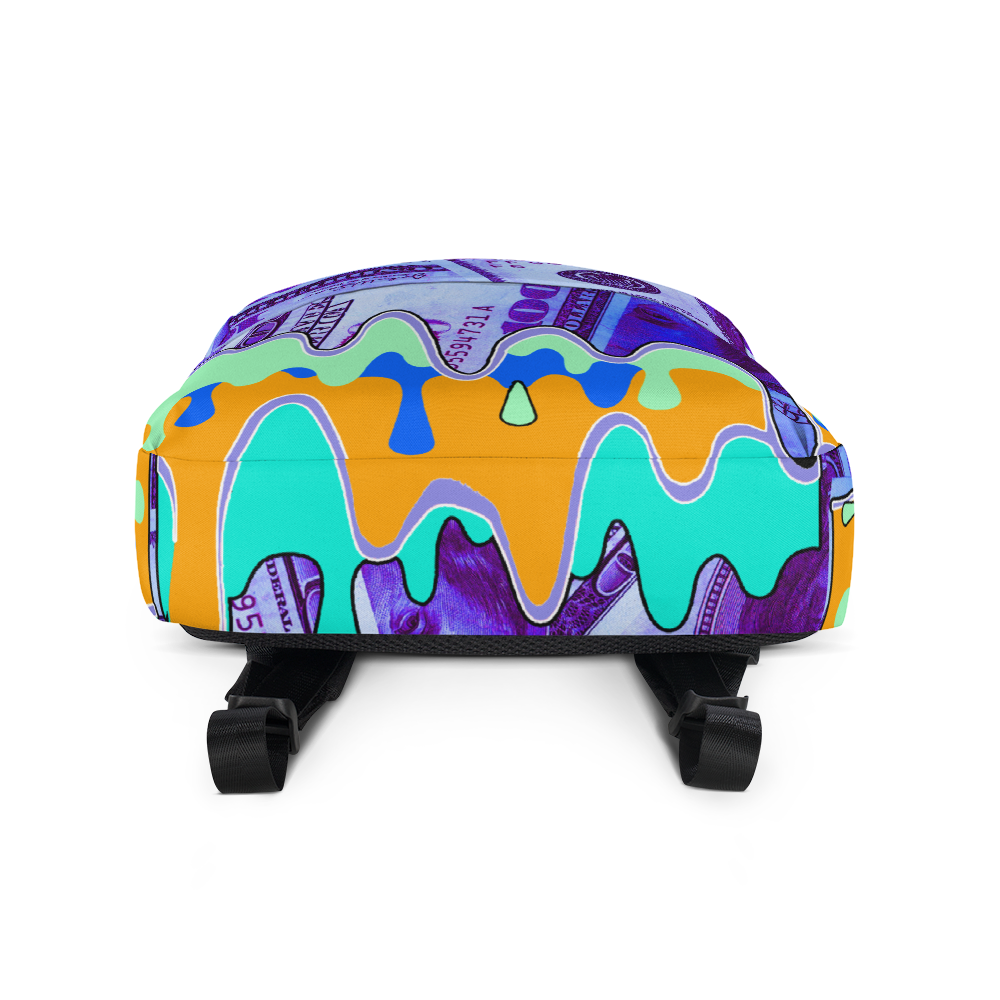 DRIP OR DYE | Cash Drip Dirty Money Made Clean Bag of Money Manifest Backpack Purple Money BlueFace
