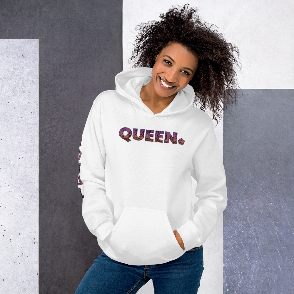 ROYAL. WEAR | HUMAN-IMAL QUEEN COBRA HOODIE PURPLE GRADIENT WH & SPORTS GREY VARIETY