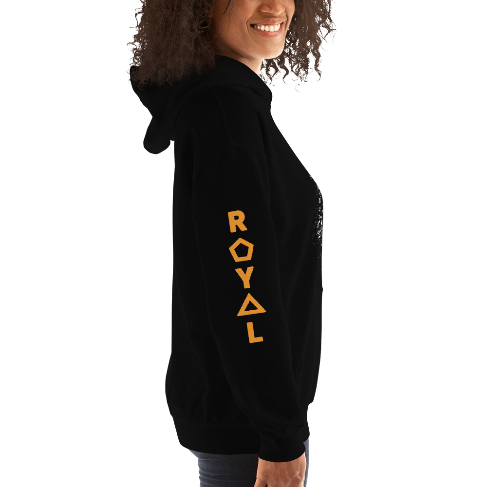 .R.O.Y.A.L. QUEEN DRIP HOODIE HUMAN-IMAL CHEETAH BLK