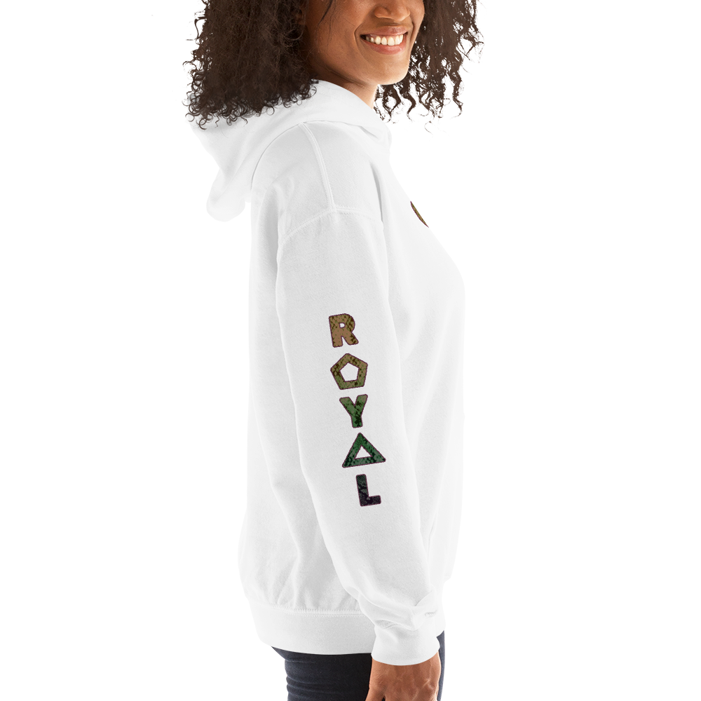 ROYAL. WEAR | HUMAN-IMAL QUEEN COBRA HOODIE GREEN & PINK GRADIENT WHITE