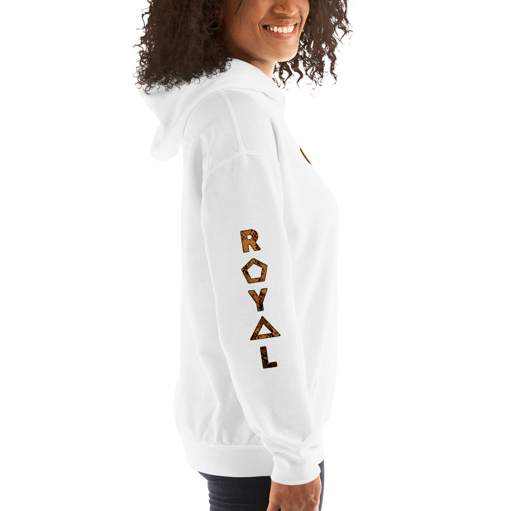 ROYAL. WEAR | HUMAN-IMAL QUEEN COBRA HOODIE SIENNA BROWN GRADIENT WH & SPORTS GREY VARIETY