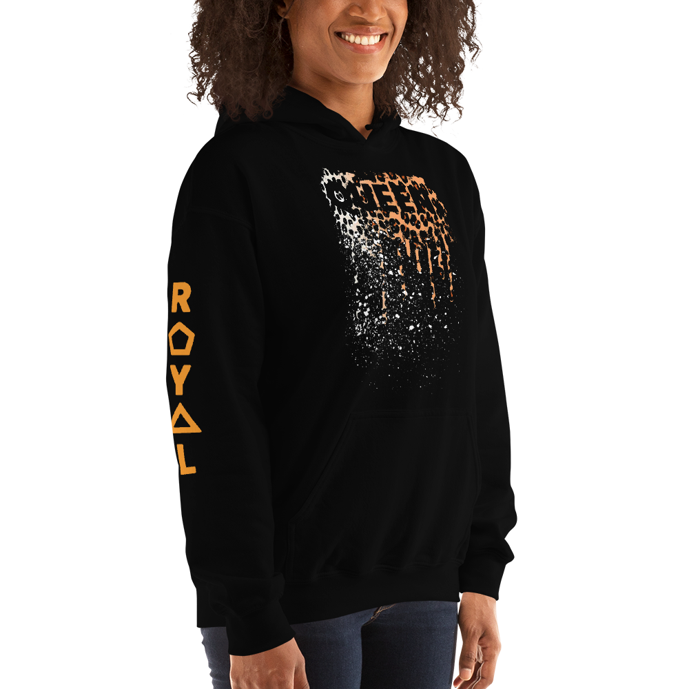 .R.O.Y.A.L. QUEEN DRIP HOODIE HUMAN-IMAL CHEETAH BLK