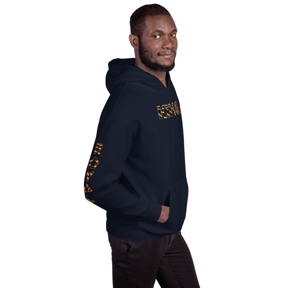 ROYAL. WEAR | HUMAN-IMAL KING STATEMENT HOODIE BROWN ZEBRA BASICS VARIETIES