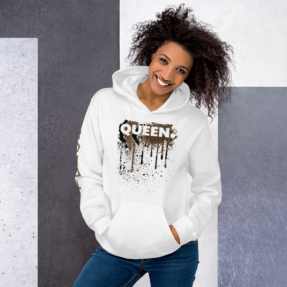 .R.O.Y.A.L. QUEEN DRIP HOODIE HUMAN-IMAL COBRA WH
