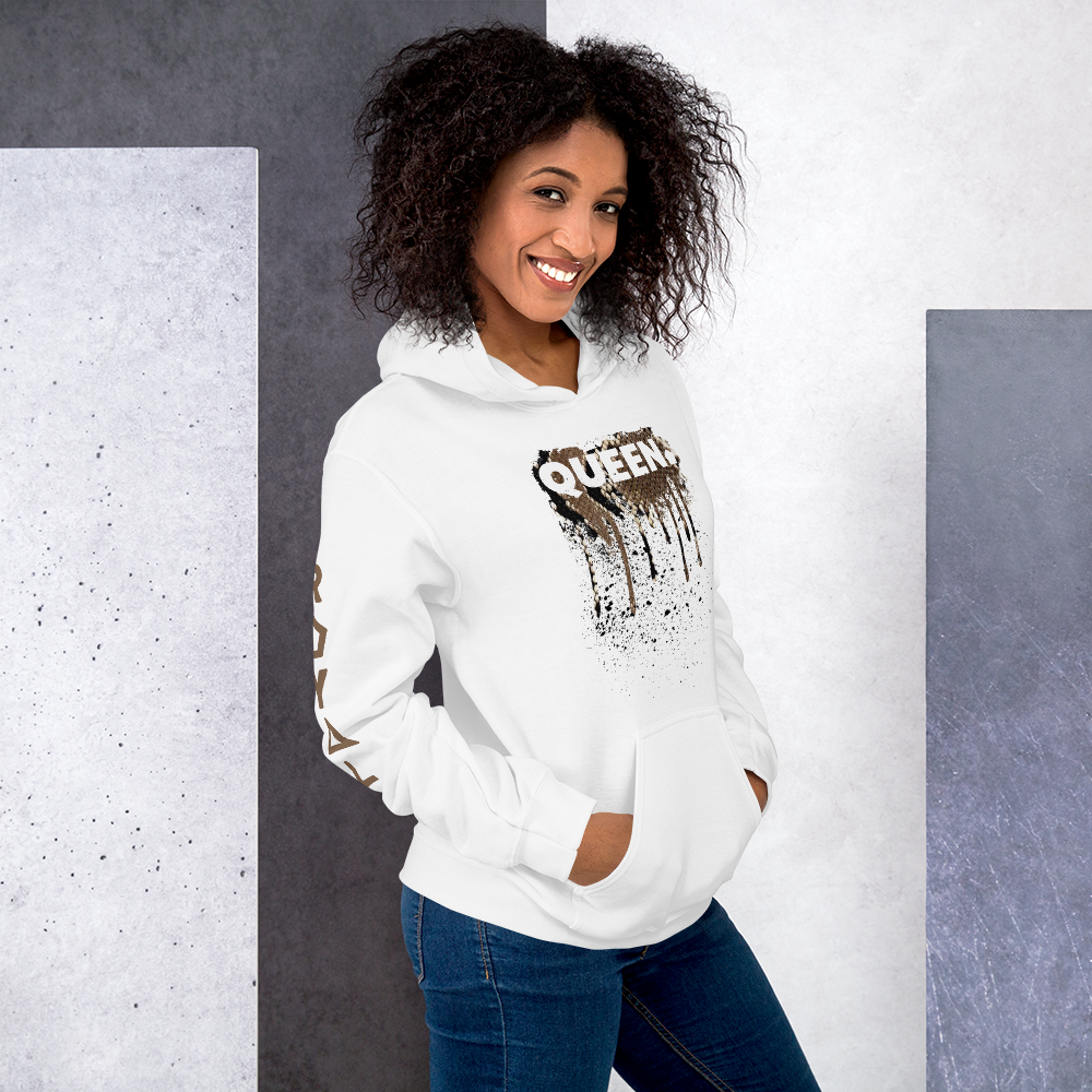 .R.O.Y.A.L. QUEEN DRIP HOODIE HUMAN-IMAL COBRA WH