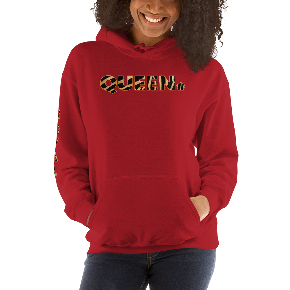 ROYAL. WEAR | HUMAN-IMAL QUEEN STATEMENT HOODIE BROWN ZEBRA VARIETIES