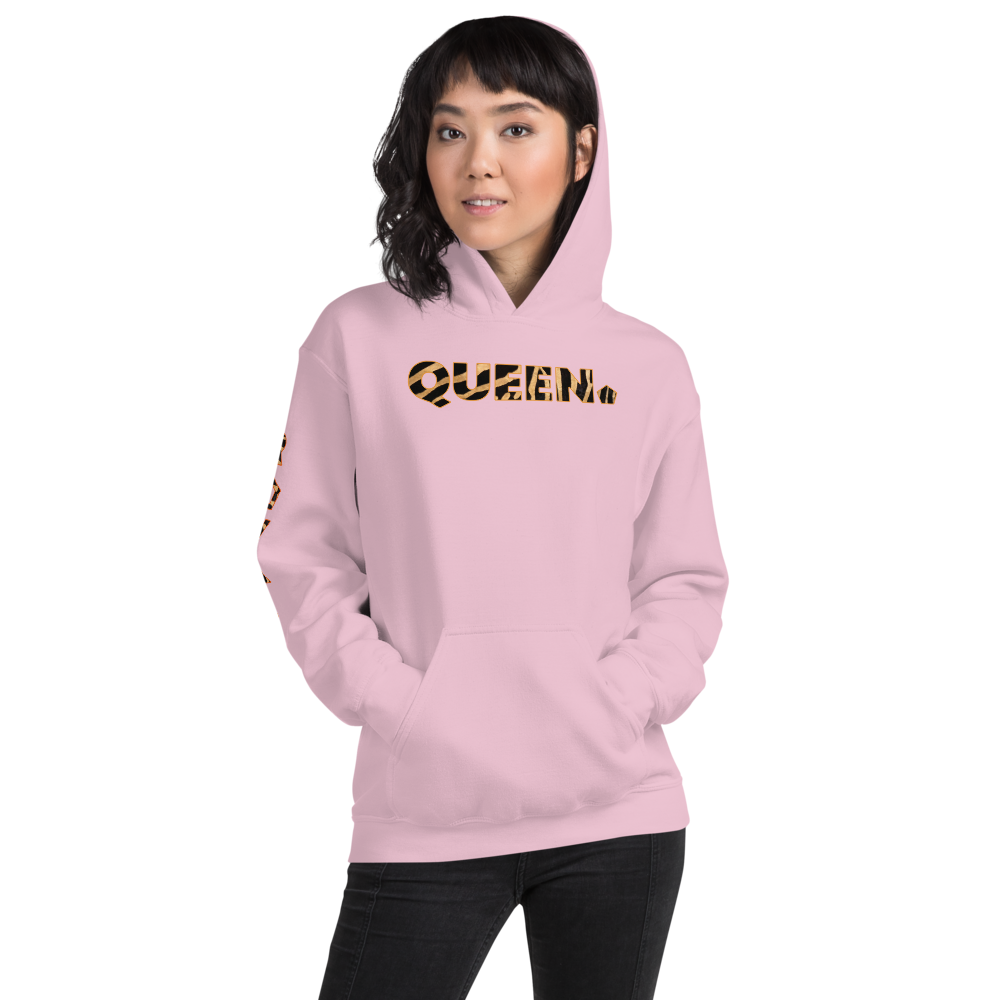ROYAL. WEAR | HUMAN-IMAL QUEEN STATEMENT HOODIE BROWN ZEBRA VARIETIES