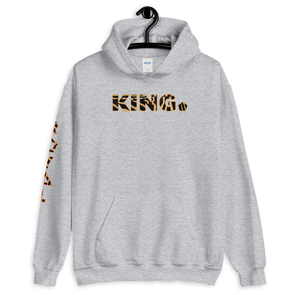 ROYAL. WEAR | HUMAN-IMAL KING STATEMENT HOODIE BROWN ZEBRA BASICS VARIETIES