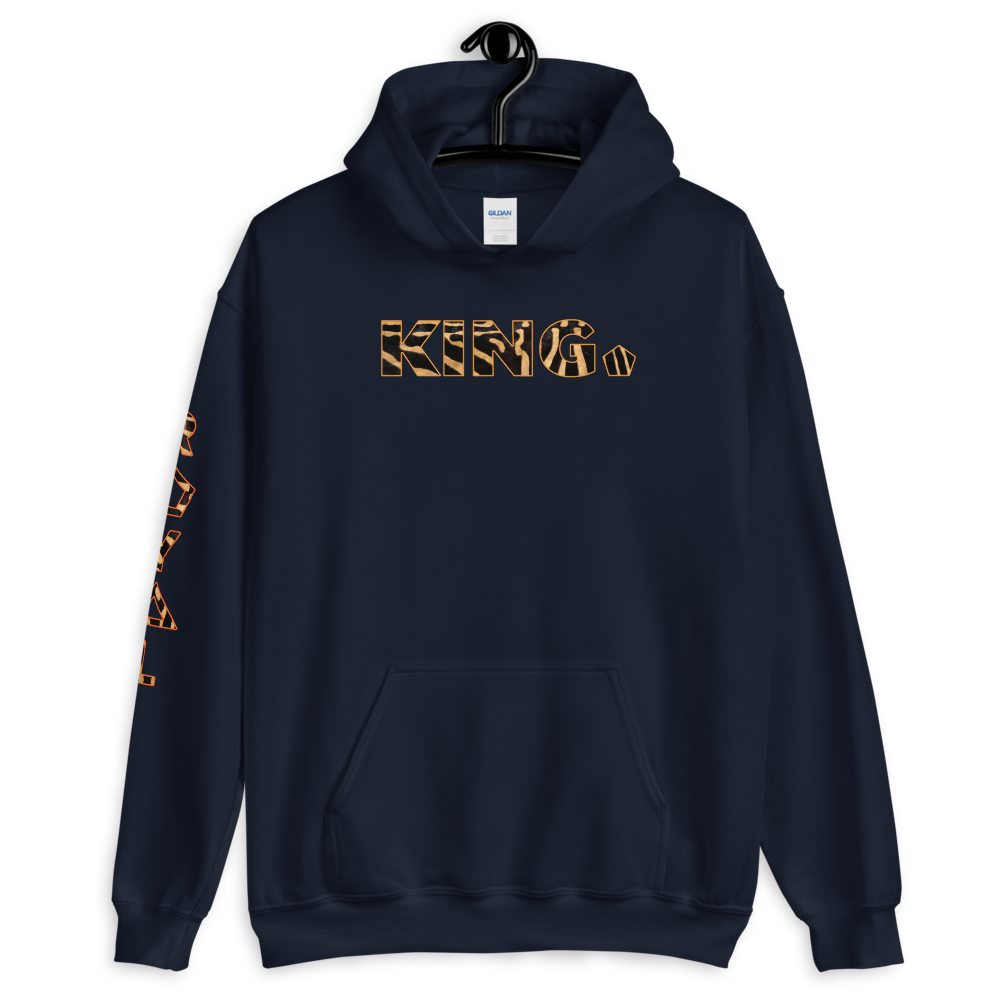 ROYAL. WEAR | HUMAN-IMAL KING STATEMENT HOODIE BROWN ZEBRA BASICS VARIETIES