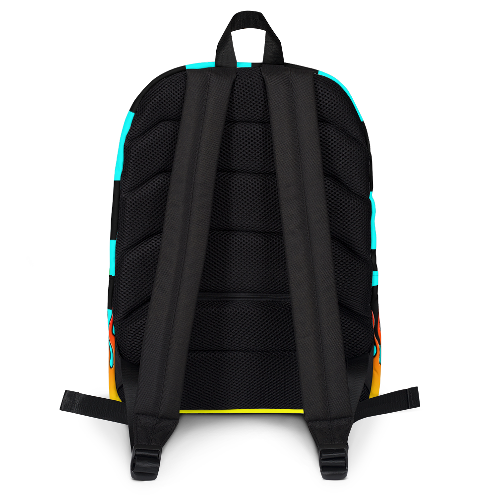 DRIP OR DYE | Checker Flames Backpack Trippy Teal