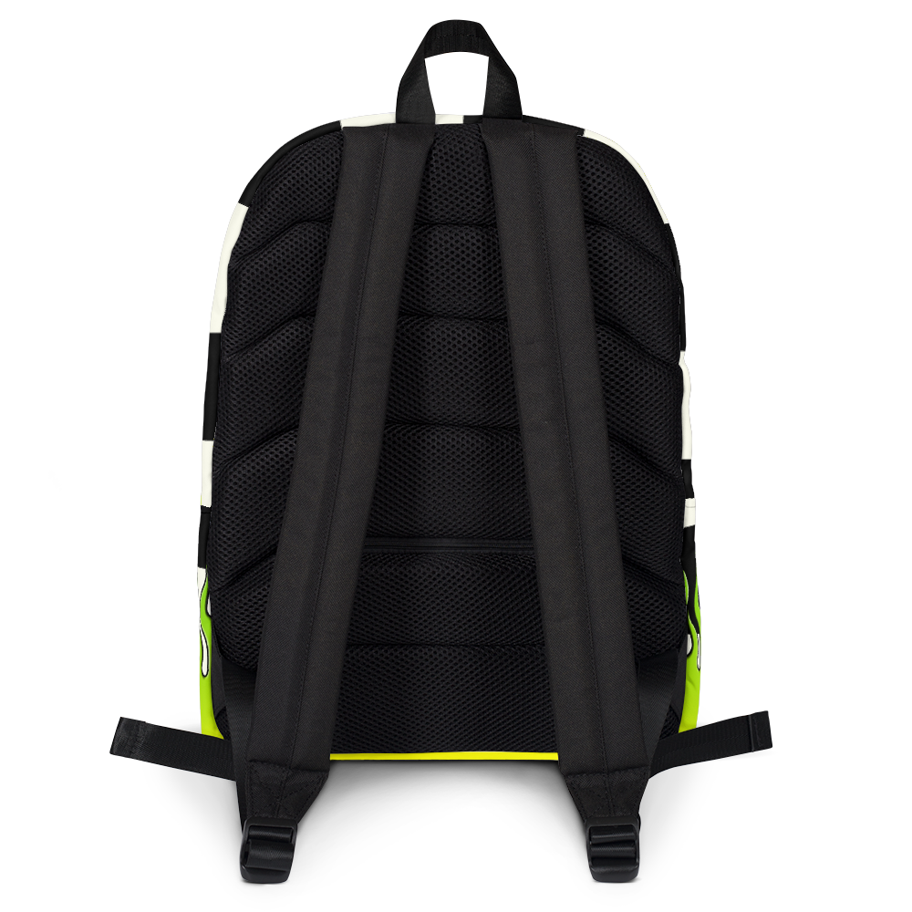 DRIP OR DYE | Checker Flames Backpack Alien Green