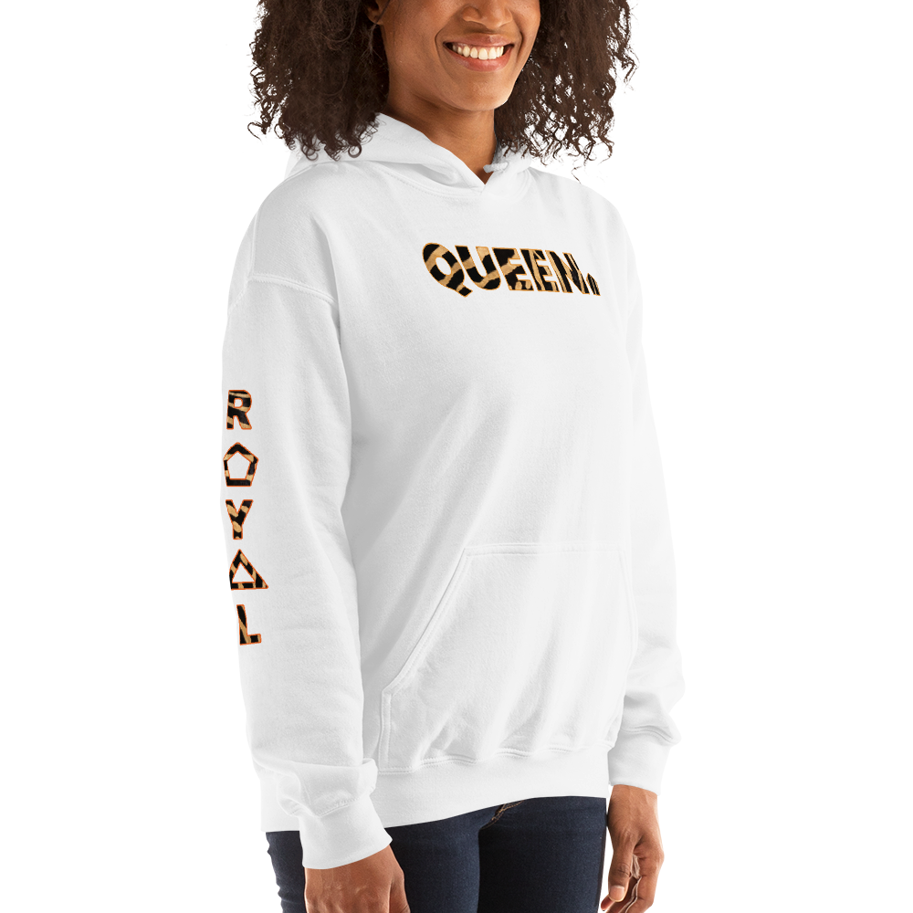 ROYAL. WEAR | HUMAN-IMAL QUEEN STATEMENT HOODIE BROWN ZEBRA VARIETIES