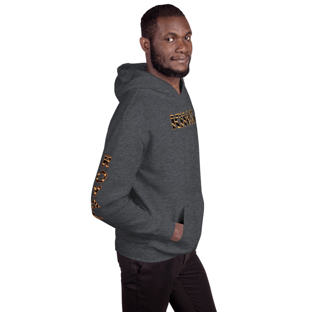 ROYAL. WEAR | HUMAN-IMAL KING STATEMENT HOODIE BROWN ZEBRA BASICS VARIETIES