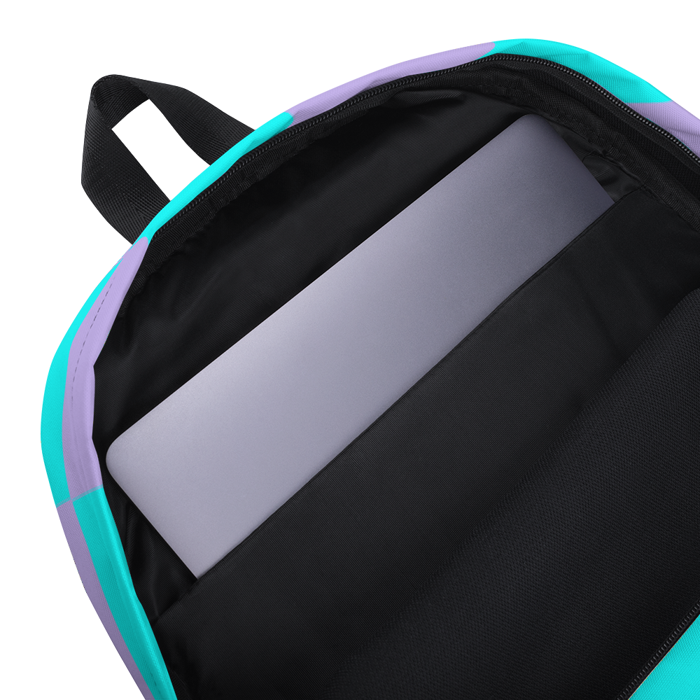 DRIP OR DYE | Checker Flames Backpack Multicolor Violet Sky Blue Carnival