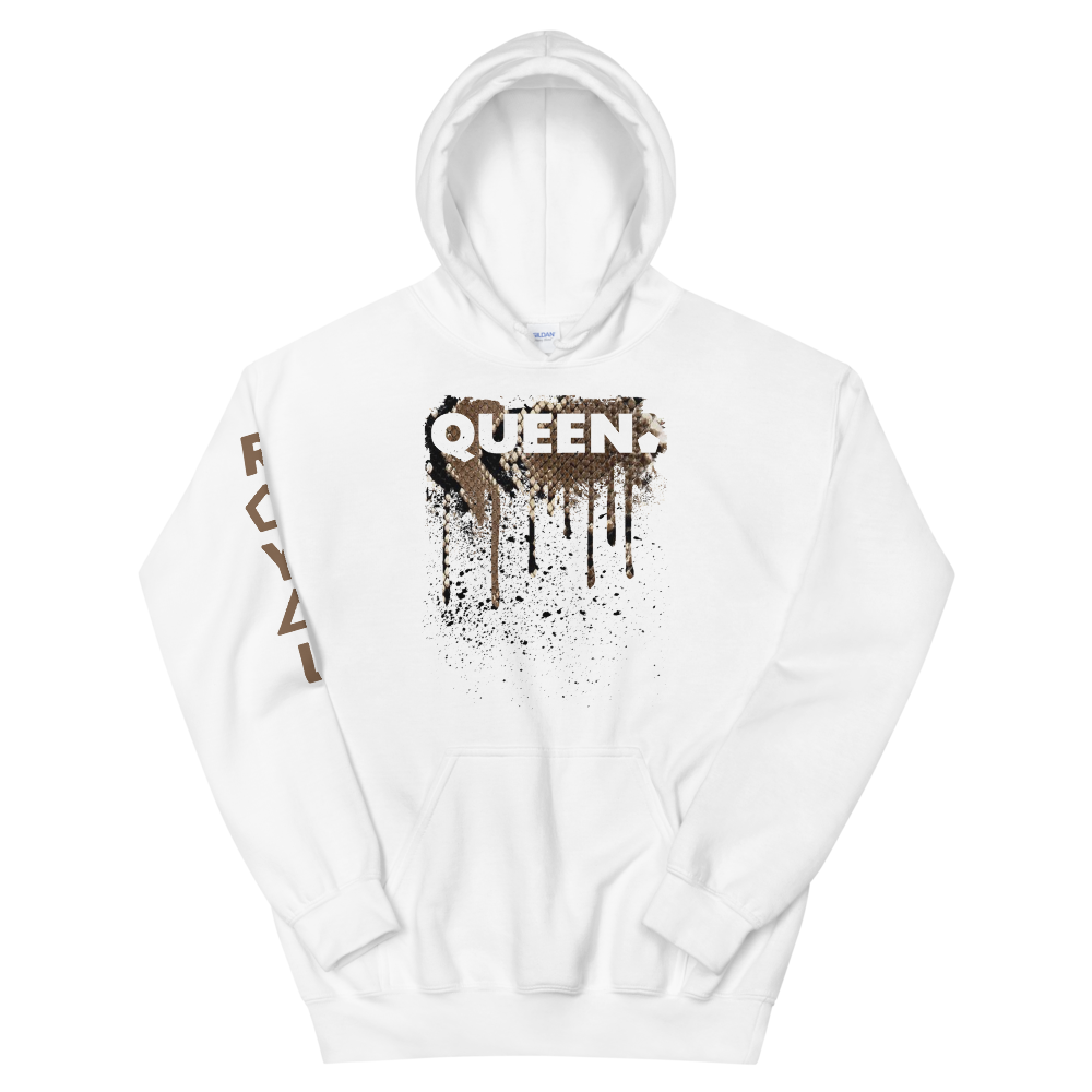 .R.O.Y.A.L. QUEEN DRIP HOODIE HUMAN-IMAL COBRA WH
