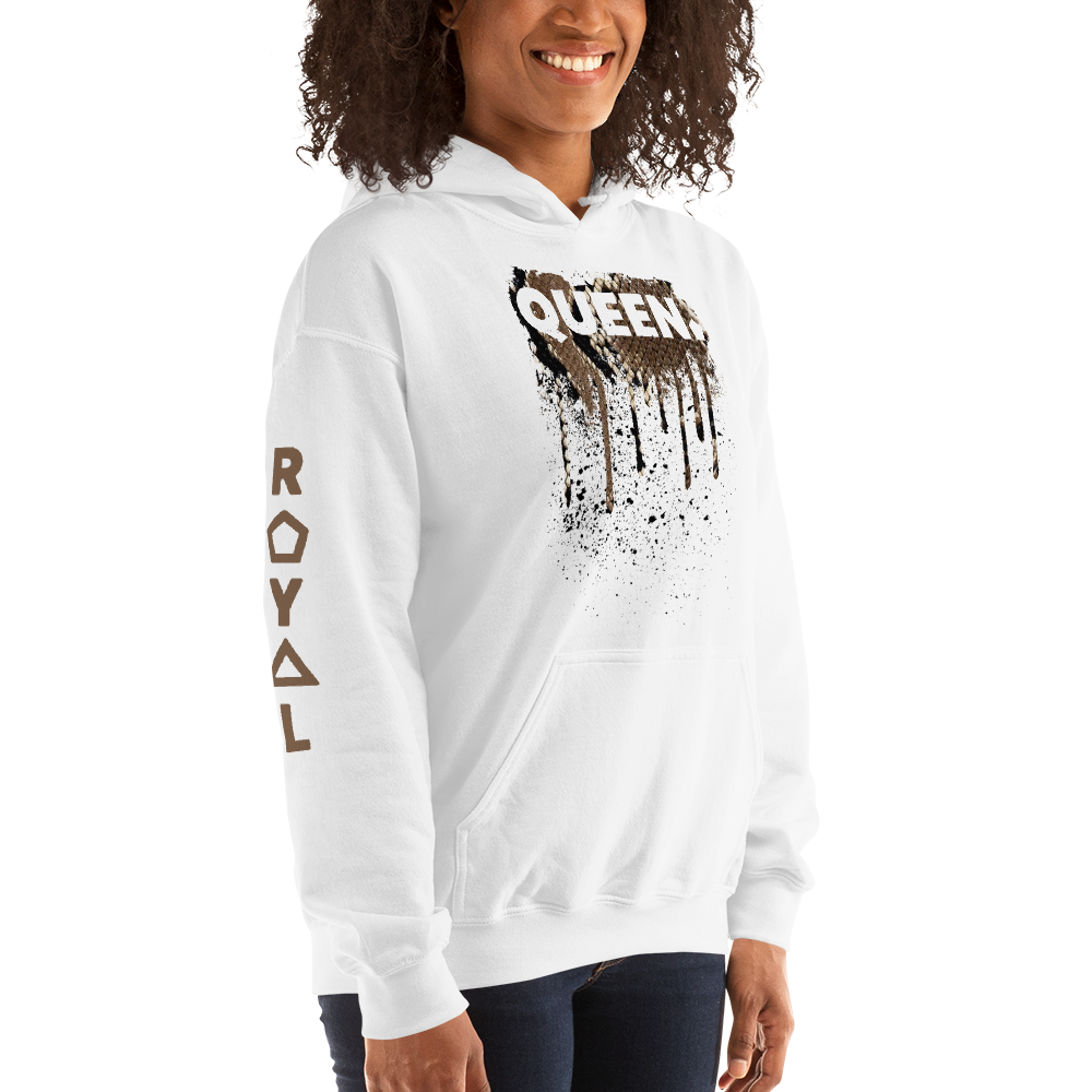 .R.O.Y.A.L. QUEEN DRIP HOODIE HUMAN-IMAL COBRA WH