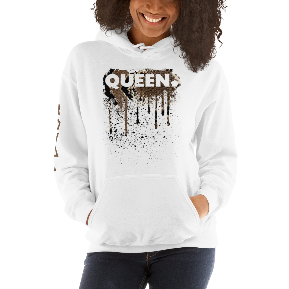 .R.O.Y.A.L. QUEEN DRIP HOODIE HUMAN-IMAL COBRA WH