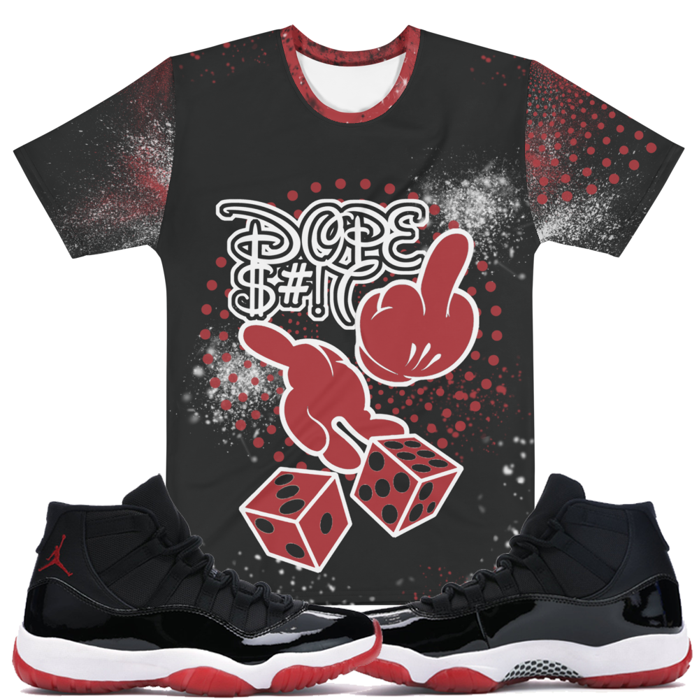 CRXWN | Dirty Money Dope Ish Dice Lyfe Crew Neck Jersey Tee