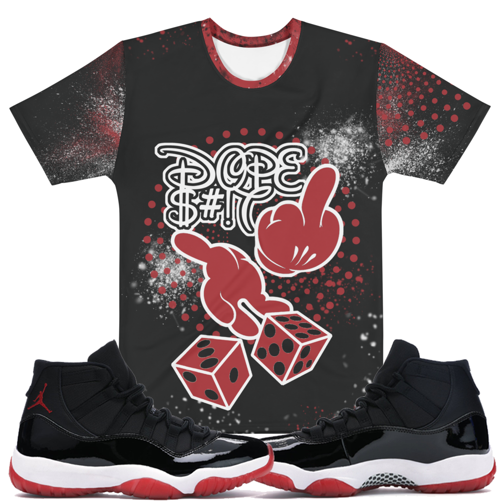CRXWN | Dirty Money Dope Ish Dice Lyfe Crew Neck Jersey Tee