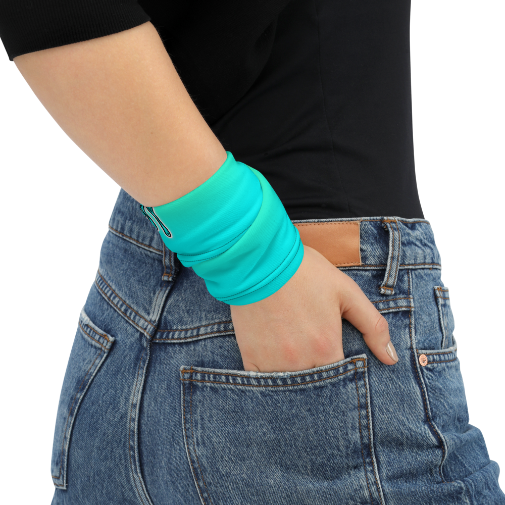 CRXWN | Drip or Dye Custom Checkers N' Flames Print 3-in-1 UNISEX Gaiter Teal