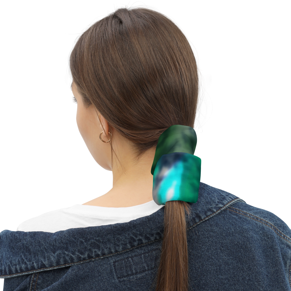 CRXWN | Drip or Dye | Tye Dye Season of Love 1 Cosmic Prophet Custom 3-in-1 UNISEX Gaiter Heavenly Color Clouds Leaves in Green Trees