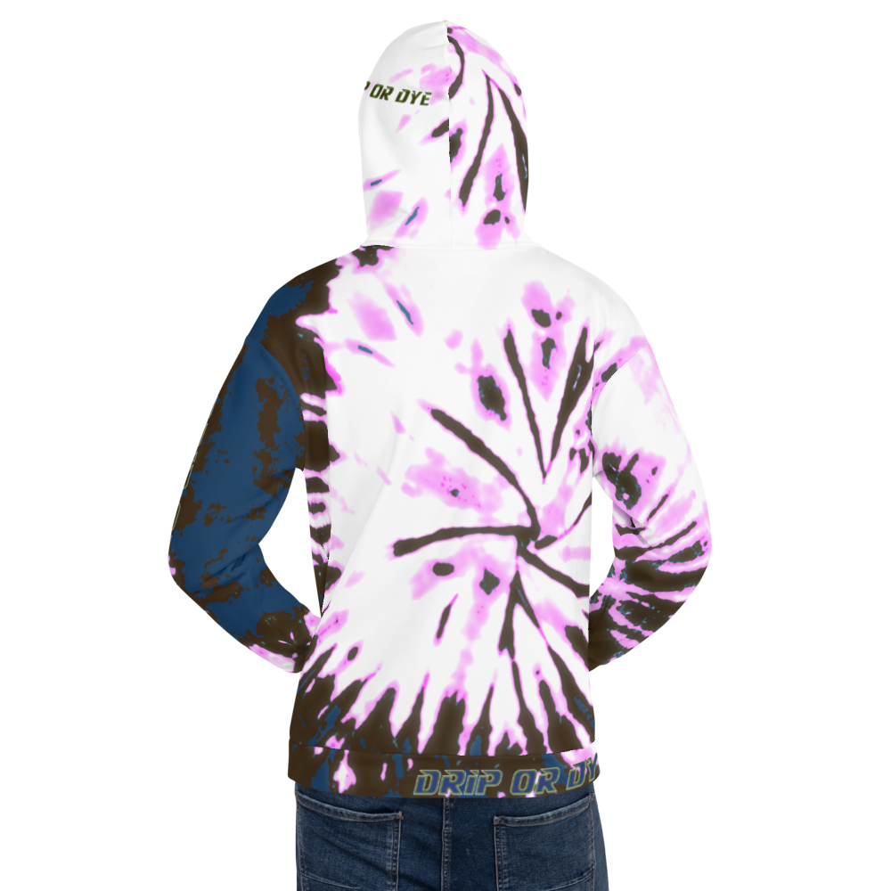 CRXWN | Drip or Dye | Tie Dye Season of Love 1 Cosmic Prophet Custom Unisex Digital Spider Spiral Deep Blue Royal