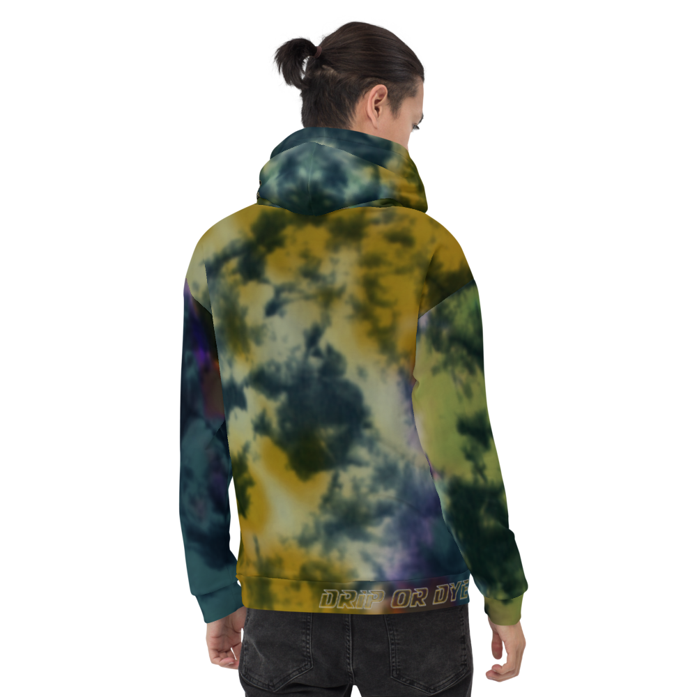 CRXWN | Drip or Dye | Tie Dye Season of Love 1 Cosmic Prophet Custom Unisex Hoodie and the Heavens Parted Color Cloud Golden Rays of Alchemy