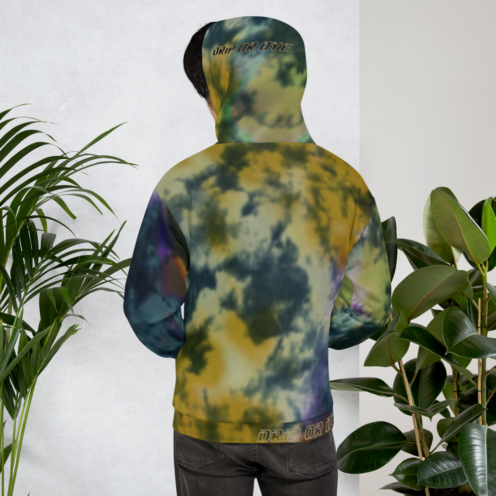 CRXWN | Drip or Dye | Tie Dye Season of Love 1 Cosmic Prophet Custom Unisex Hoodie and the Heavens Parted Color Cloud Golden Rays of Alchemy
