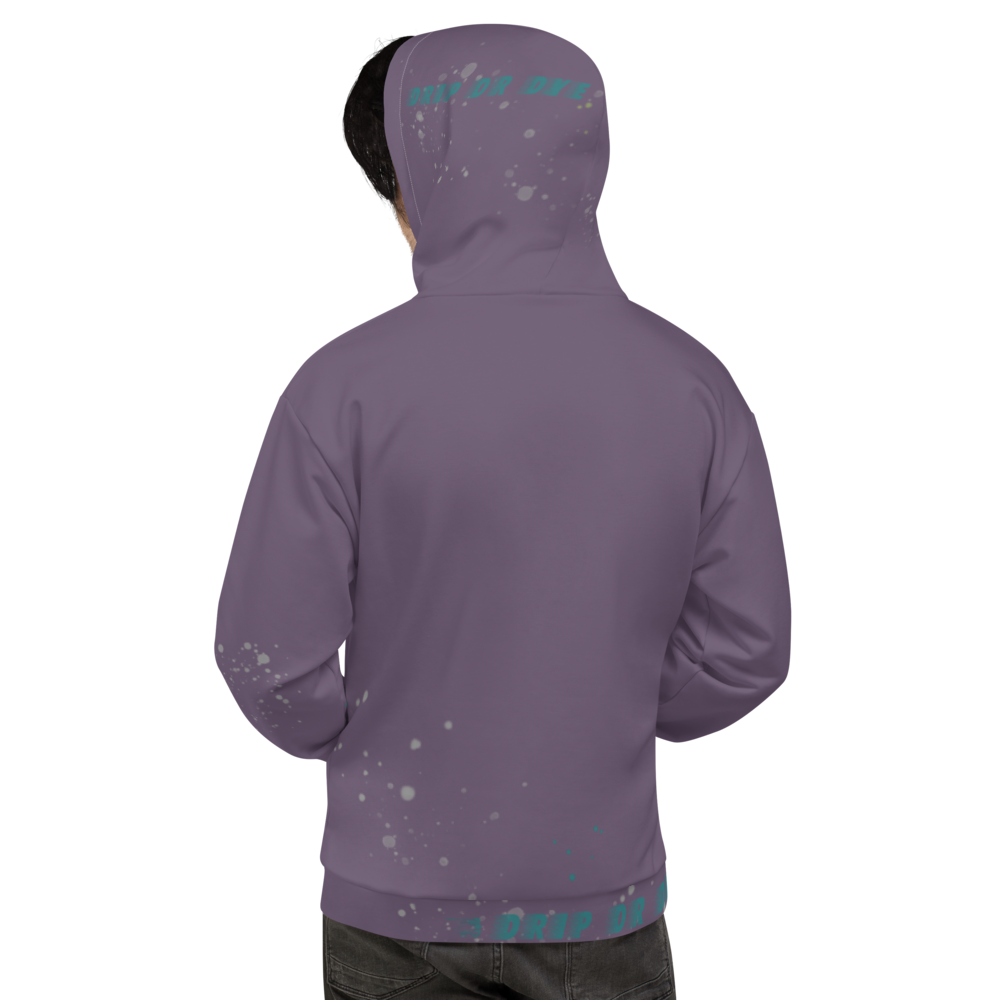 CRXWN | Drip or Dye | HUES Season 1 Back 2 Basics Unisex Comfort Hoodie Stripes N' Zoom Splatter Purple Haze