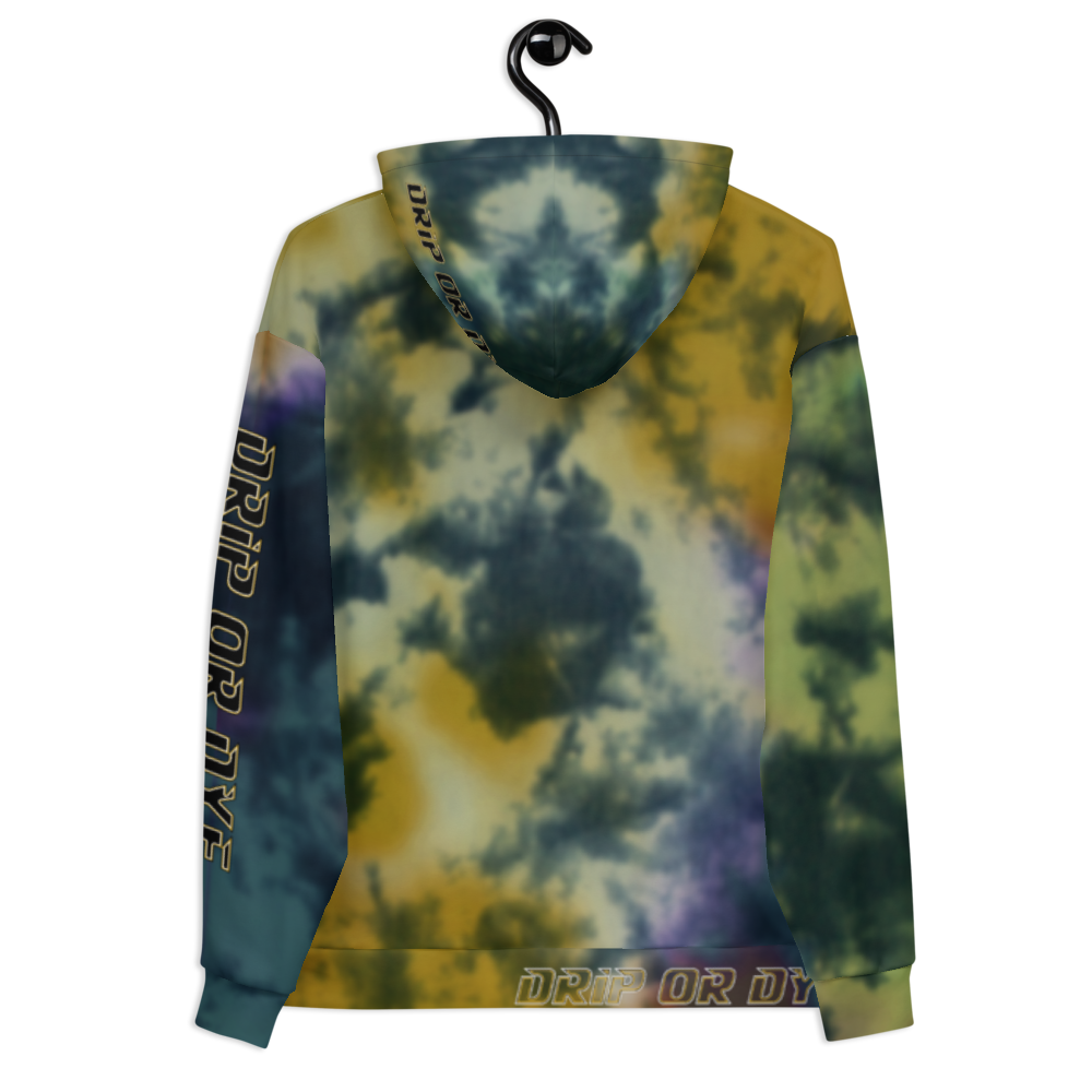 CRXWN | Drip or Dye | Tie Dye Season of Love 1 Cosmic Prophet Custom Unisex Hoodie and the Heavens Parted Color Cloud Golden Rays of Alchemy