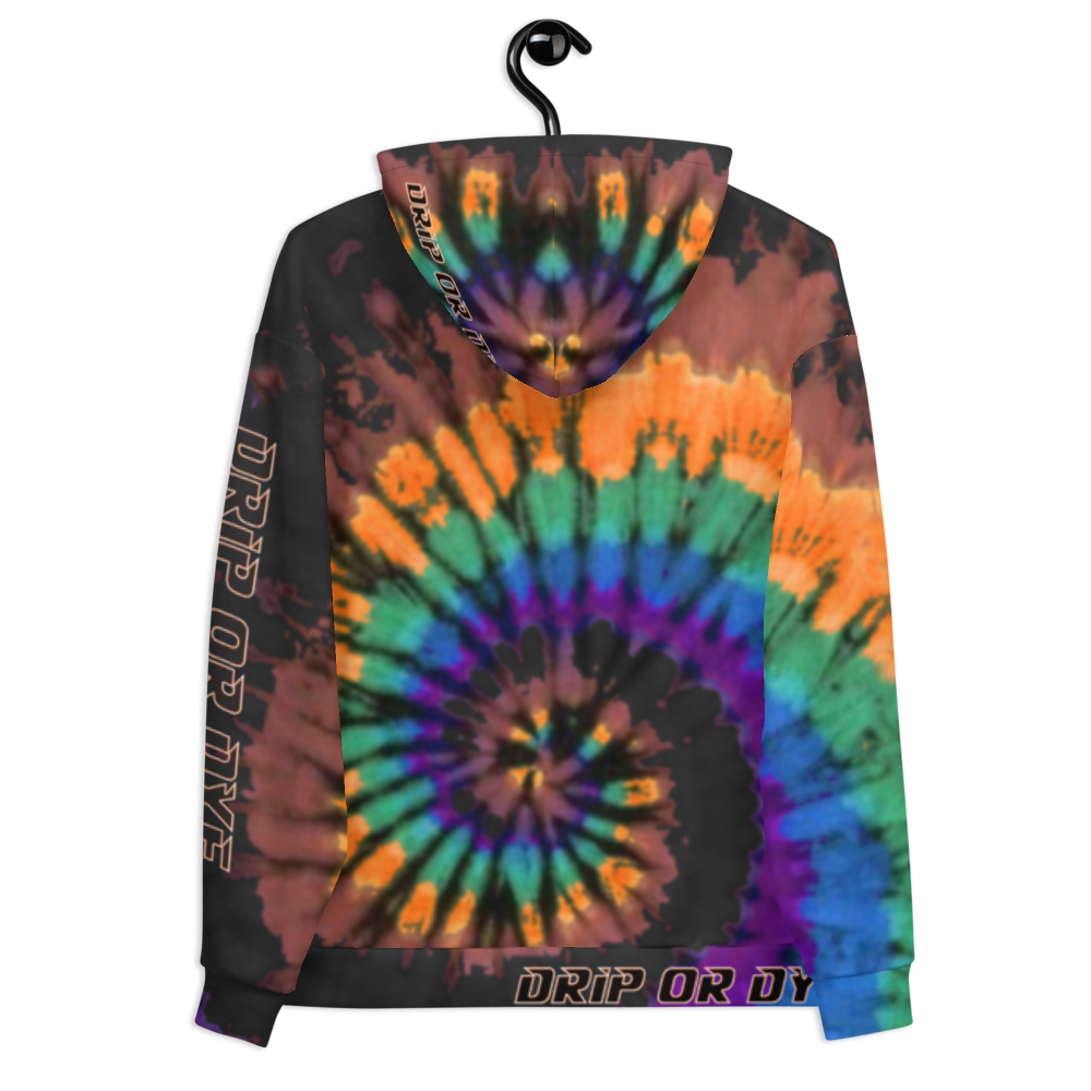 CRXWN | Drip or Dye | Tye Dye Season of Love 1 Cosmic Prophet Custom Unisex Hoodie Spiral Source Code
