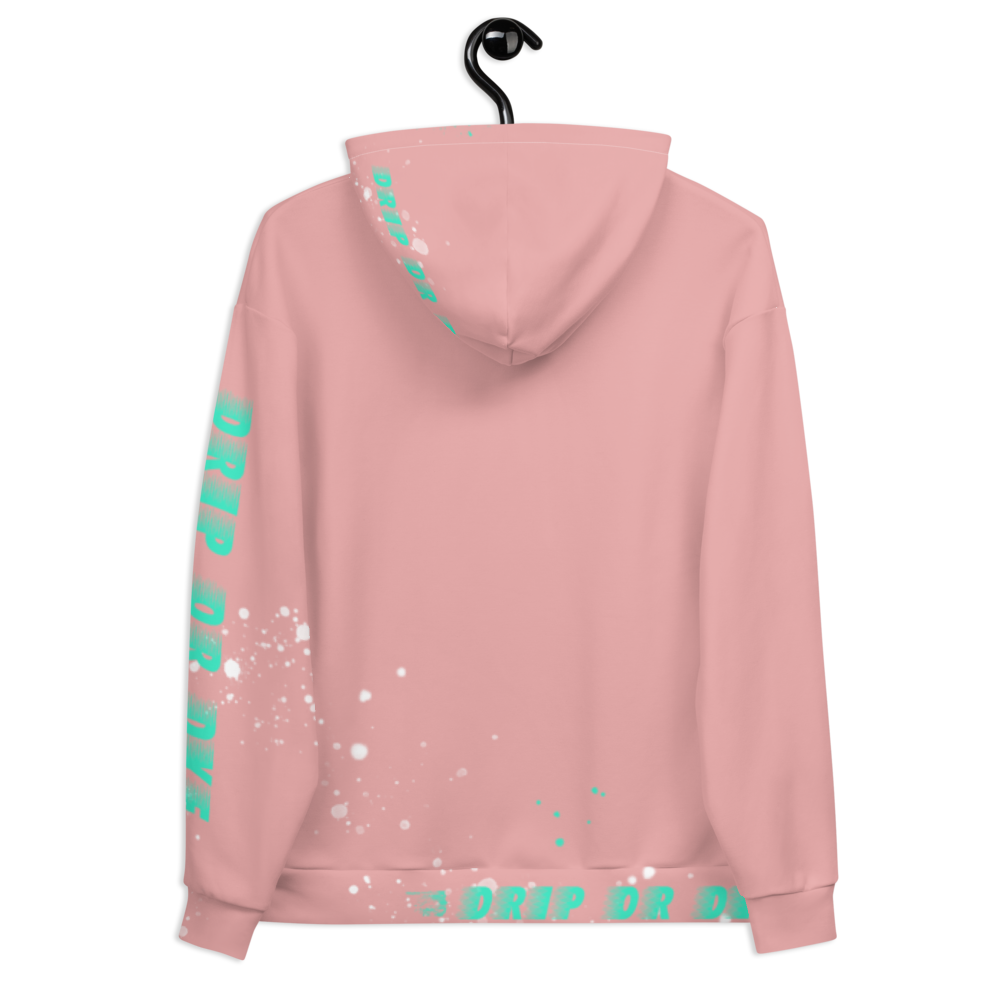CRXWN | Drip or Dye | HUES Season 1 Back 2 Basics Unisex Comfort Hoodie Stripes N' Zoom Splatter Pastel Miami Art Basel Pink Teal