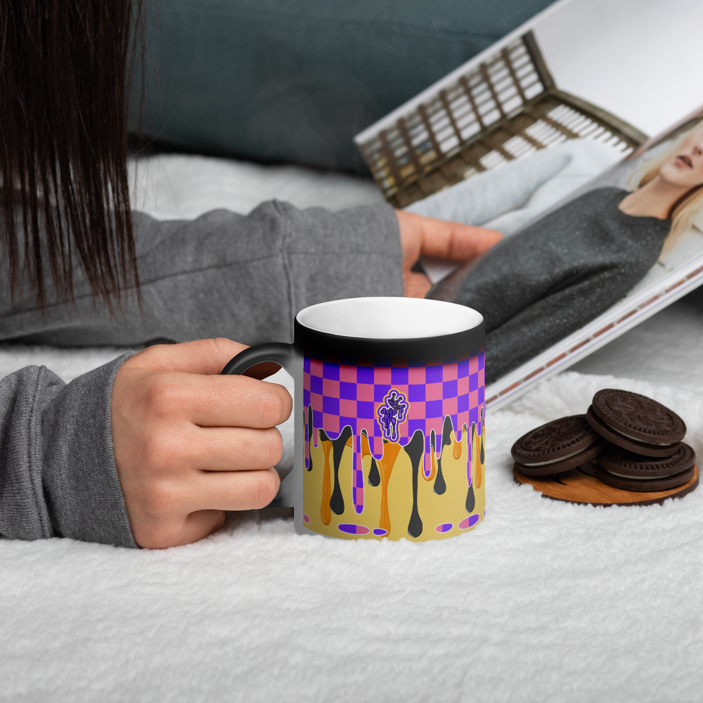 CRXWN | Drip or Dye | Checker Season 1 Matte Black Magik Mug COFFEE MUG peanut butter n jelly pbj