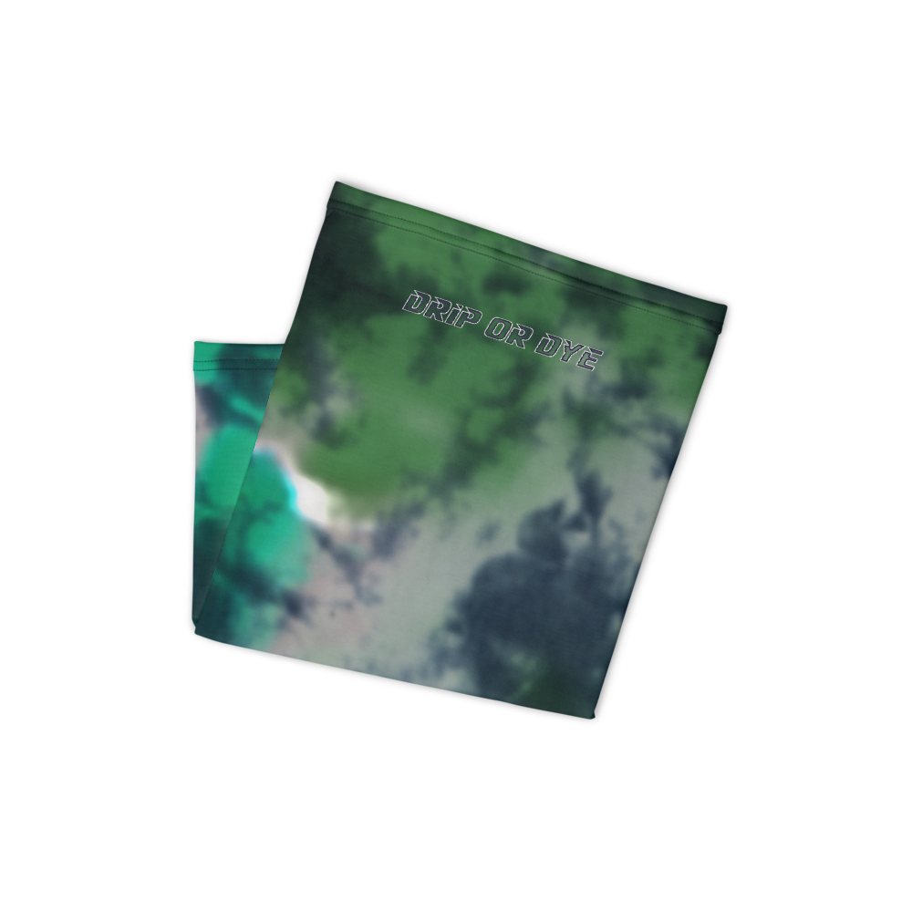 CRXWN | Drip or Dye | Tye Dye Season of Love 1 Cosmic Prophet Custom 3-in-1 UNISEX Gaiter Heavenly Color Clouds Leaves in Green Trees