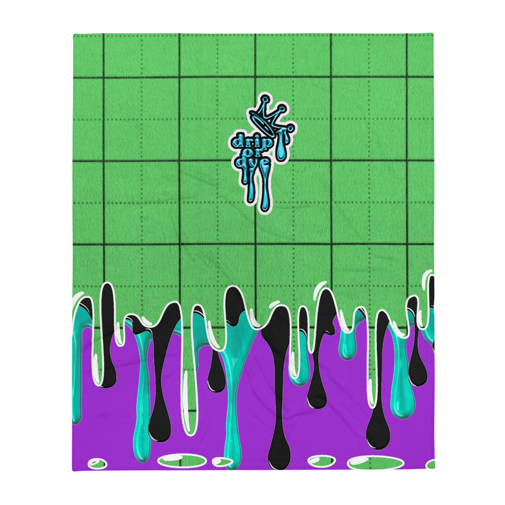 CRXWN | Drip or Dye | Plaid Season 1 BLANKET Alien Drip