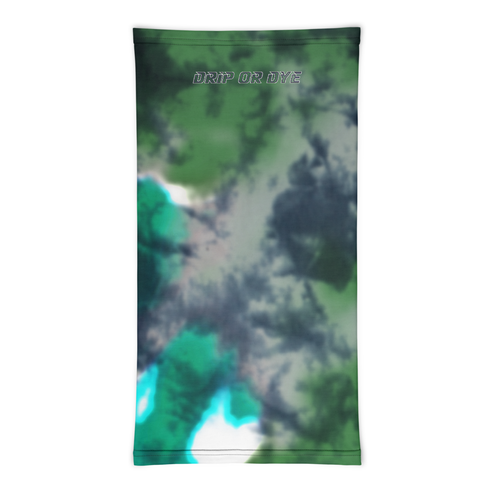 CRXWN | Drip or Dye | Tye Dye Season of Love 1 Cosmic Prophet Custom 3-in-1 UNISEX Gaiter Heavenly Color Clouds Leaves in Green Trees