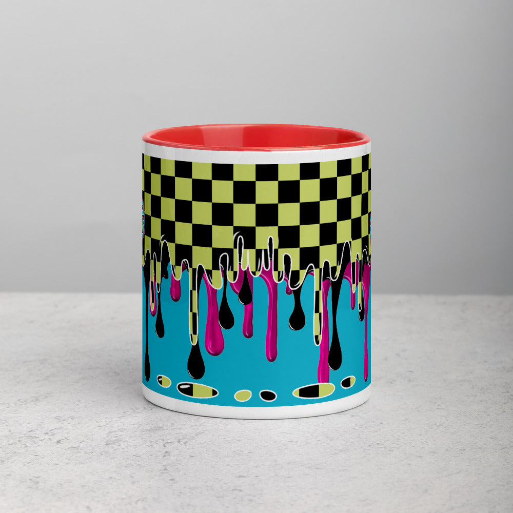 CRXWN | Drip or Dye | Checker Season 1 Color Series COFFEE MUG Grape Jelly In Taxi Cab Checker Drip Red