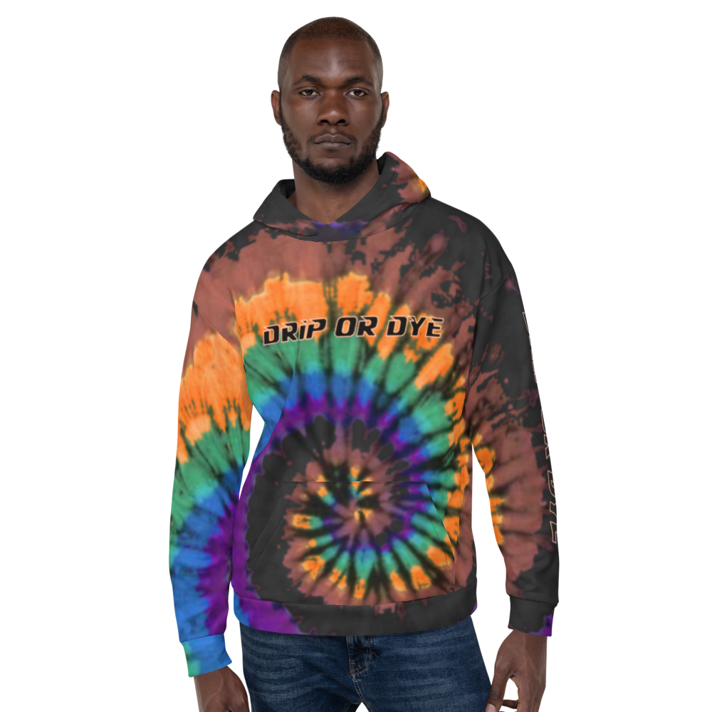 CRXWN | Drip or Dye | Tye Dye Season of Love 1 Cosmic Prophet Custom Unisex Hoodie Spiral Source Code