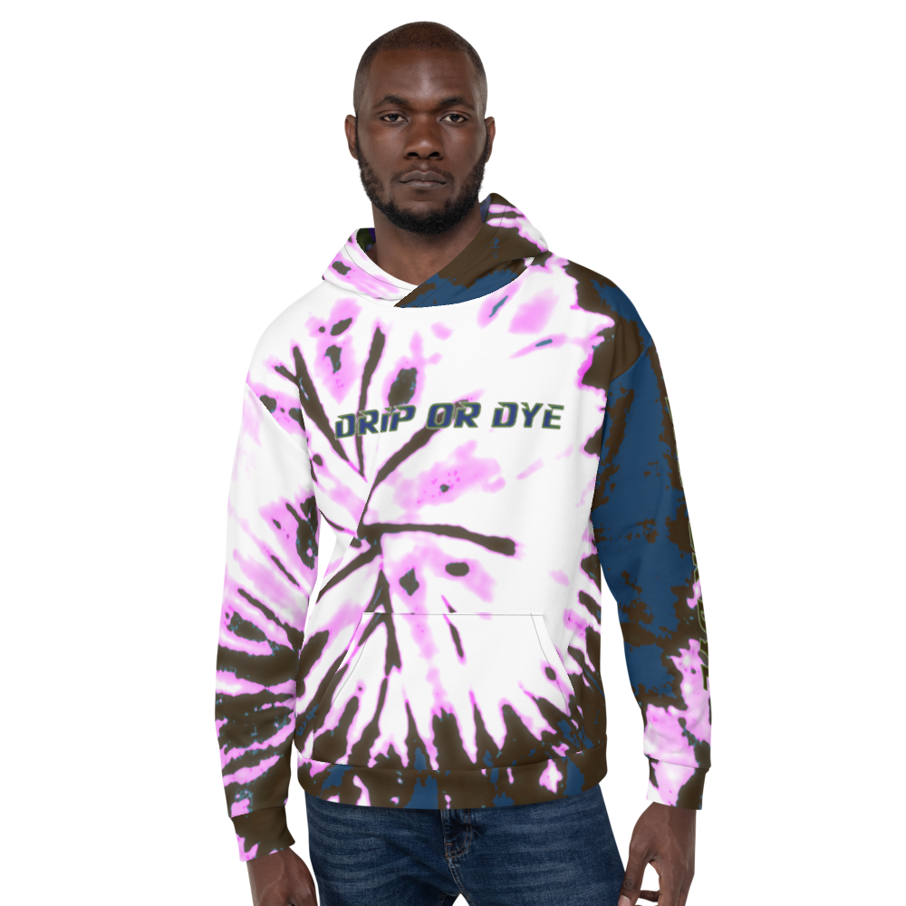 CRXWN | Drip or Dye | Tie Dye Season of Love 1 Cosmic Prophet Custom Unisex Digital Spider Spiral Deep Blue Royal