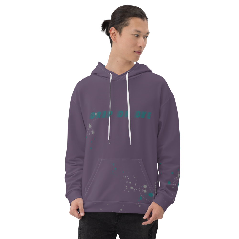 CRXWN | Drip or Dye | HUES Season 1 Back 2 Basics Unisex Comfort Hoodie Stripes N' Zoom Splatter Purple Haze