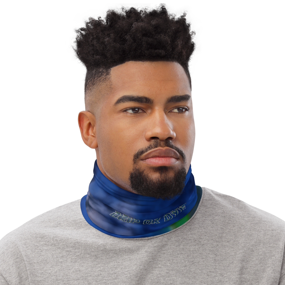 CRXWN | Drip or Dye | Tye Dye Season of Love 1 Cosmic Prophet Custom 3-in-1 UNISEX Gaiter Heavenly Color Clouds Hyper Royal Blue Ocean