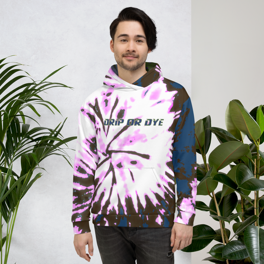 CRXWN | Drip or Dye | Tie Dye Season of Love 1 Cosmic Prophet Custom Unisex Digital Spider Spiral Deep Blue Royal